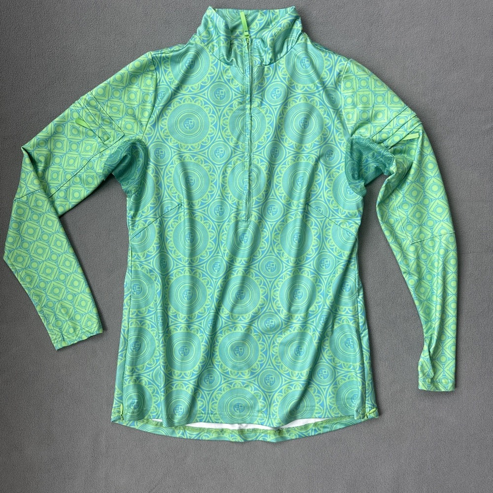 Gretchen Scott Pullover Womens XS Green 1/4 Zip St‎ Lawrence University Active